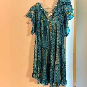 Multi color dress with small elephants 🐘